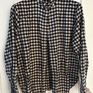 Uniqlo women's Blue and White flannel Checkered Shirt